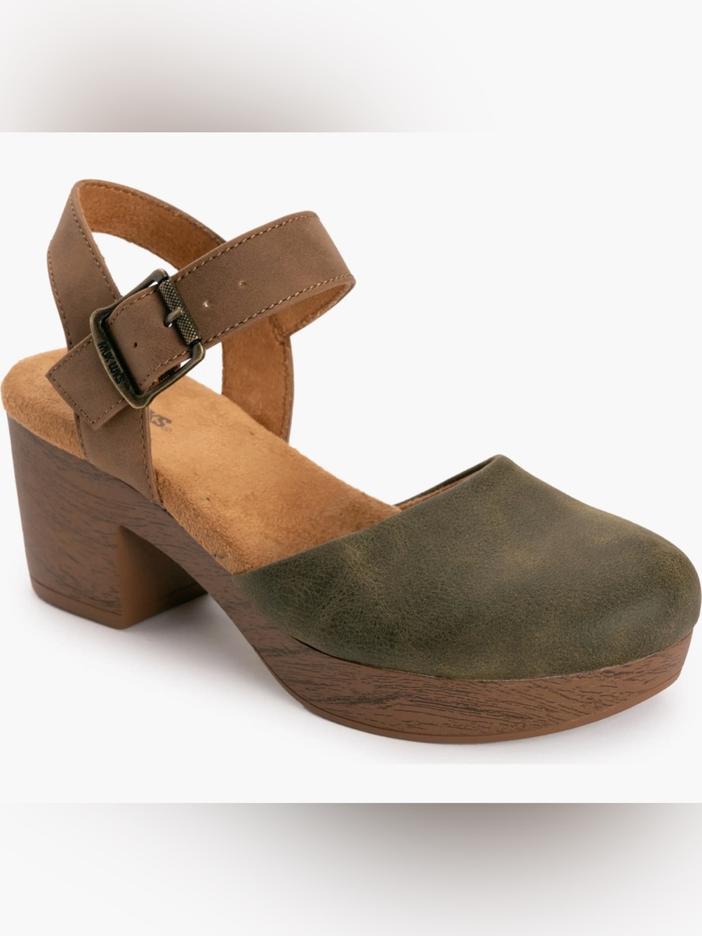 Merritt Quarter Strap Platform Pump Dark Olive - Size 7 Women